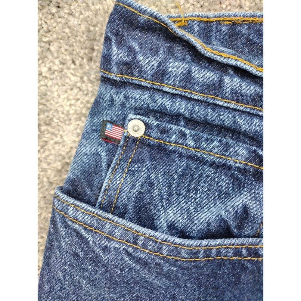 Polo Jean Co Ralph Lauren Women's Blue Denim Jeans Size 14x29 Straight Leg Flag - Picture 4 of 16